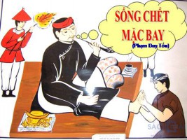 Nêu cách thể hiện thủ pháp nghệ thuật tương phản trong truyện Sống chết mặc bay của Phạm Duy Tốn