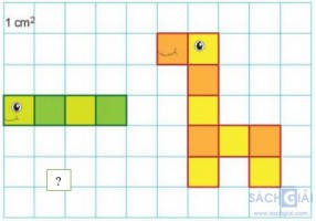 Giải SGK Toán 3, bài 51: Diện tích của một hình. Xăng-ti-mét vuông - Sách Kết nối tri thức