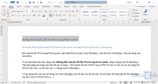 Hướng dẫn chuyển đổi file Word sang Power point