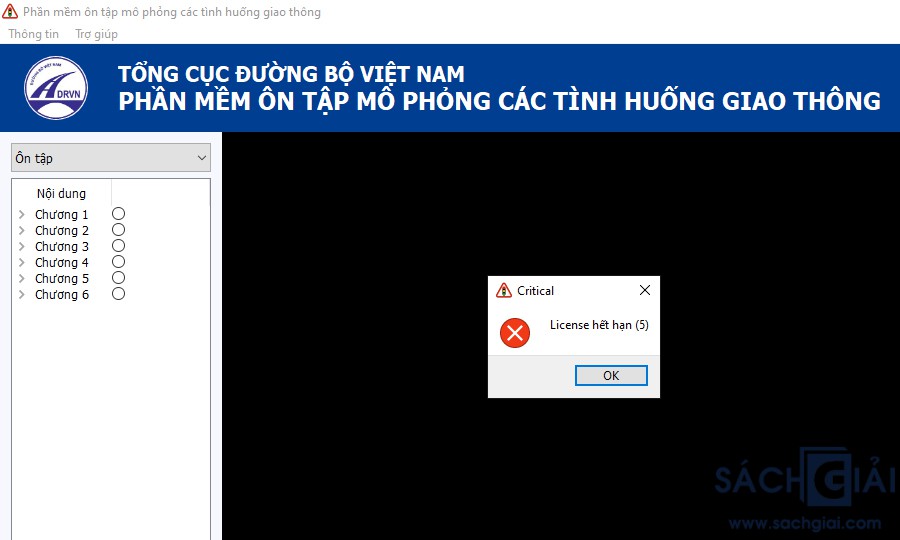Hướng dẫn sửa lỗi: License hết hạn (5) phần mềm mô phỏng ôn tập các tình huống giao thông